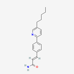 molecular formula C19H22N2O B1222310 3-[4-(5-Pentyl-2-pyridinyl)phenyl]acrylamide 