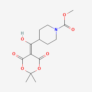 Methyl 4-[(2,2-dimethyl-4,6-dioxo(1,3-dioxan-5-ylidene))hydroxymethyl]piperidi necarboxylate