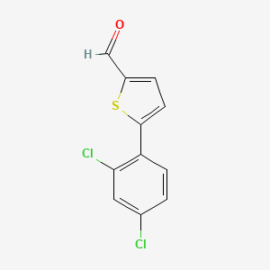 molecular formula C11H6Cl2OS B12223143 5-(2,4-Dichlorophenyl)thiophene-2-carbaldehyde 