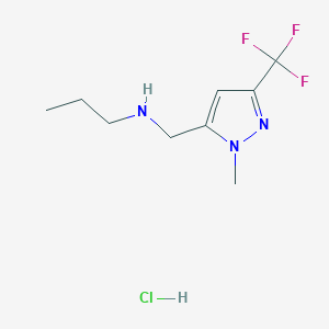 {[1-methyl-3-(trifluoromethyl)-1H-pyrazol-5-yl]methyl}propylamine