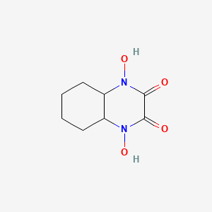 molecular formula C8H12N2O4 B1222317 1,4-二羟基八氢喹喔啉-2,3-二酮 CAS No. 286409-64-1
