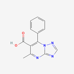 molecular formula C13H10N4O2 B12223199 5-Methyl-7-phenyl[1,2,4]triazolo[1,5-a]pyrimidine-6-carboxylic acid 