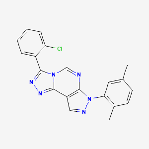 5-(2-Chlorophenyl)-10-(2,5-dimethylphenyl)-3,4,6,8,10,11-hexaazatricyclo[7.3.0.0^{2,6}]dodeca-1(9),2,4,7,11-pentaene