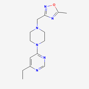 4-Ethyl-6-{4-[(5-methyl-1,2,4-oxadiazol-3-yl)methyl]piperazin-1-yl}pyrimidine