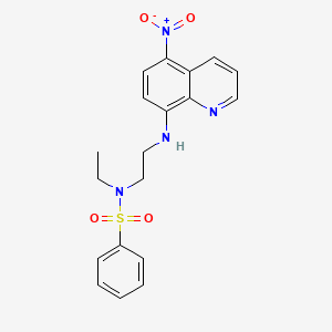 molecular formula C19H20N4O4S B1222324 N-乙基-N-[2-[(5-硝基-8-喹啉基)氨基]乙基]苯磺酰胺 
