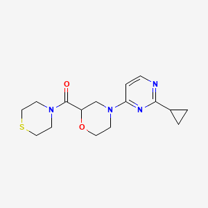 4-(2-Cyclopropylpyrimidin-4-yl)-2-(thiomorpholine-4-carbonyl)morpholine