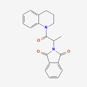 molecular formula C20H18N2O3 B1222325 2-[1-(3,4-dihydro-2H-quinolin-1-yl)-1-oxopropan-2-yl]isoindole-1,3-dione 