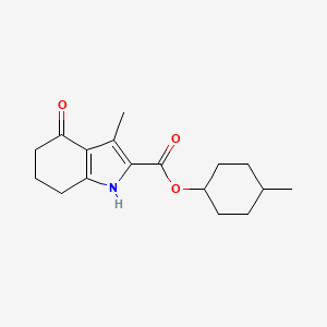 molecular formula C17H23NO3 B1222327 3-Methyl-4-oxo-1,5,6,7-tetrahydroindole-2-carboxylic acid (4-methylcyclohexyl) ester 