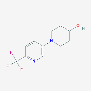 molecular formula C11H13F3N2O B12223311 1-[6-(Trifluoromethyl)pyridin-3-yl]piperidin-4-ol 