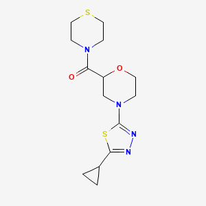 4-(5-Cyclopropyl-1,3,4-thiadiazol-2-yl)-2-(thiomorpholine-4-carbonyl)morpholine