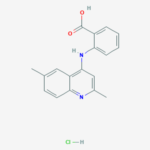 2-[(2,6-Dimethylquinolin-4-yl)amino]benzoic acid;hydrochloride