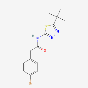 molecular formula C14H16BrN3OS B1222336 2-(4-溴苯基)-N-(5-叔丁基-1,3,4-噻二唑-2-基)乙酰胺 