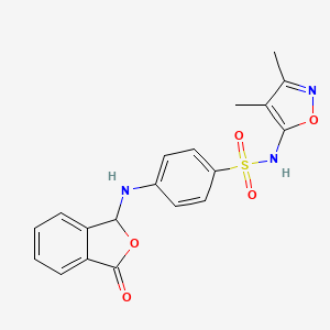 N-(3,4-dimethyl-1,2-oxazol-5-yl)-4-[(3-oxo-1,3-dihydro-2-benzofuran-1-yl)amino]benzenesulfonamide