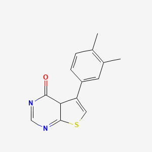 molecular formula C14H12N2OS B12223389 5-(3,4-dimethylphenyl)-4aH-thieno[2,3-d]pyrimidin-4-one 