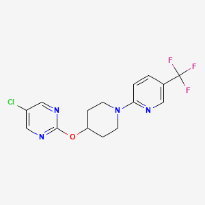 5-Chloro-2-({1-[5-(trifluoromethyl)pyridin-2-yl]piperidin-4-yl}oxy)pyrimidine