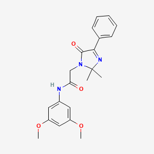 molecular formula C21H23N3O4 B1222344 N-(3,5-二甲氧基苯基)-2-(2,2-二甲基-5-氧代-4-苯基-1-咪唑基)乙酰胺 