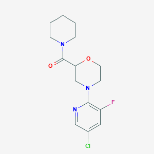 4-(5-Chloro-3-fluoropyridin-2-yl)-2-(piperidine-1-carbonyl)morpholine