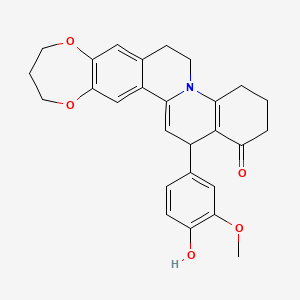 4-(4-hydroxy-3-methoxyphenyl)-17,21-dioxa-11-azapentacyclo[12.9.0.02,11.05,10.016,22]tricosa-1(23),2,5(10),14,16(22)-pentaen-6-one