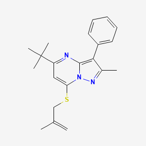 5-Tert-butyl-2-methyl-7-[(2-methylprop-2-en-1-yl)sulfanyl]-3-phenylpyrazolo[1,5-a]pyrimidine