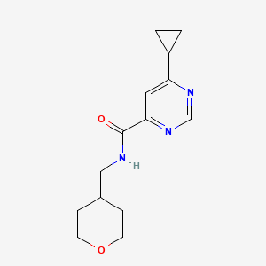 6-cyclopropyl-N-[(oxan-4-yl)methyl]pyrimidine-4-carboxamide