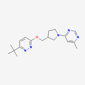 4-(3-{[(6-Tert-butylpyridazin-3-yl)oxy]methyl}pyrrolidin-1-yl)-6-methylpyrimidine