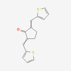 molecular formula C15H12OS2 B1222353 Cyclopentanone, 2,5-bis(2-thienylmethylene)- CAS No. 1087-07-6