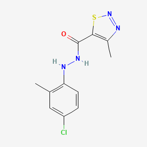 molecular formula C11H11ClN4OS B1222354 N'-(4-chloro-2-methylphenyl)-4-methyl-5-thiadiazolecarbohydrazide 
