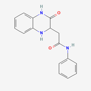 molecular formula C16H15N3O2 B1222355 2-(3-oxo-1,2,3,4-tetrahydroquinoxalin-2-yl)-N-phenylacetamide CAS No. 36932-40-8