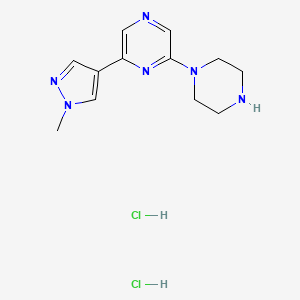 2-(1-methyl-1H-pyrazol-4-yl)-6-(piperazin-1-yl)pyrazine dihydrochloride