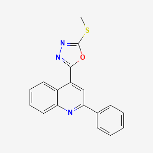 5-Methylthio-2-(2-phenyl(4-quinolyl))-1,3,4-oxadiazole