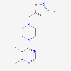 5-Fluoro-4-methyl-6-{4-[(3-methyl-1,2-oxazol-5-yl)methyl]piperazin-1-yl}pyrimidine