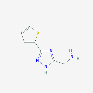 molecular formula C7H8N4S B12223601 [5-(thiophen-2-yl)-4H-1,2,4-triazol-3-yl]methanamine 