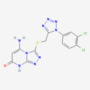 5-amino-3-({[1-(3,4-dichlorophenyl)-1H-tetrazol-5-yl]methyl}sulfanyl)[1,2,4]triazolo[4,3-a]pyrimidin-7-ol