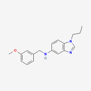 molecular formula C18H21N3O B1222361 N-[(3-methoxyphenyl)methyl]-1-propyl-5-benzimidazolamine 