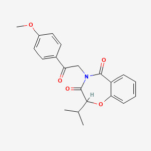 4-[2-(4-methoxyphenyl)-2-oxoethyl]-2-(propan-2-yl)-1,4-benzoxazepine-3,5(2H,4H)-dione