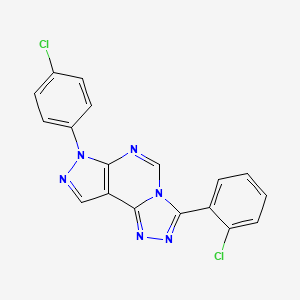 3-(2-chlorophenyl)-7-(4-chlorophenyl)-7H-pyrazolo[4,3-e][1,2,4]triazolo[4,3-c]pyrimidine