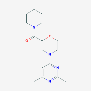 molecular formula C16H24N4O2 B12223689 4-(2,6-Dimethylpyrimidin-4-yl)-2-(piperidine-1-carbonyl)morpholine 