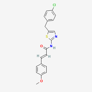 (2E)-N-[5-(4-chlorobenzyl)-1,3-thiazol-2-yl]-3-(4-methoxyphenyl)prop-2-enamide