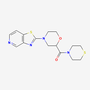 4-{[1,3]Thiazolo[4,5-c]pyridin-2-yl}-2-(thiomorpholine-4-carbonyl)morpholine