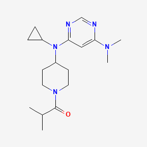 1-(4-{Cyclopropyl[6-(dimethylamino)pyrimidin-4-yl]amino}piperidin-1-yl)-2-methylpropan-1-one