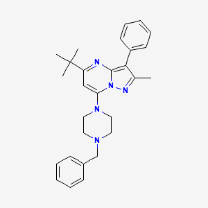 7-(4-Benzylpiperazin-1-yl)-5-tert-butyl-2-methyl-3-phenylpyrazolo[1,5-a]pyrimidine