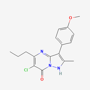 6-chloro-3-(4-methoxyphenyl)-2-methyl-5-propylpyrazolo[1,5-a]pyrimidin-7(4H)-one