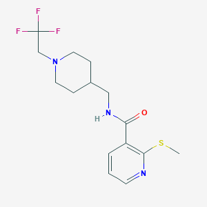 2-(methylsulfanyl)-N-{[1-(2,2,2-trifluoroethyl)piperidin-4-yl]methyl}pyridine-3-carboxamide