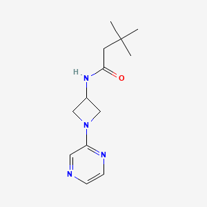 3,3-dimethyl-N-[1-(pyrazin-2-yl)azetidin-3-yl]butanamide