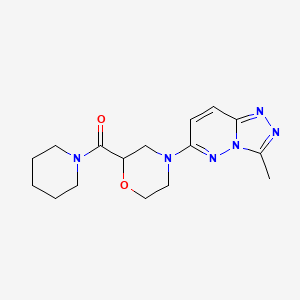 4-{3-Methyl-[1,2,4]triazolo[4,3-b]pyridazin-6-yl}-2-(piperidine-1-carbonyl)morpholine