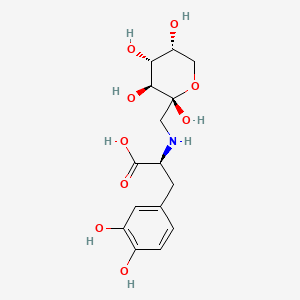 molecular formula C15H21NO9 B1222383 Deoxyfructose L-dopa CAS No. 81619-12-7