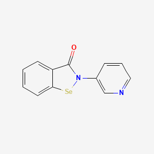 B1222384 1,2-Benzisoselenazol-3(2H)-one, 2-(3-pyridinyl)- CAS No. 89780-24-5