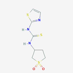 3-{[(1,3-Thiazol-2-ylamino)thioxomethyl]amino}thiolane-1,1-dione