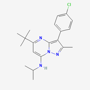 5-tert-butyl-3-(4-chlorophenyl)-2-methyl-N-(propan-2-yl)pyrazolo[1,5-a]pyrimidin-7-amine