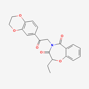 4-[2-(2,3-dihydro-1,4-benzodioxin-6-yl)-2-oxoethyl]-2-ethyl-1,4-benzoxazepine-3,5(2H,4H)-dione